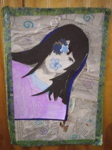 Obra de 7° básico en la exposición “El color de lo que siento”