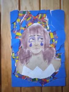 Obra de 7° básico en la exposición “El color de lo que siento”