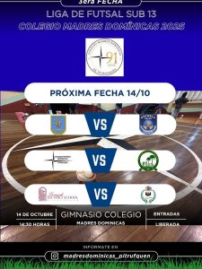 Liga de Futsal Sub 13: partidos de la fecha del 14 de octubre